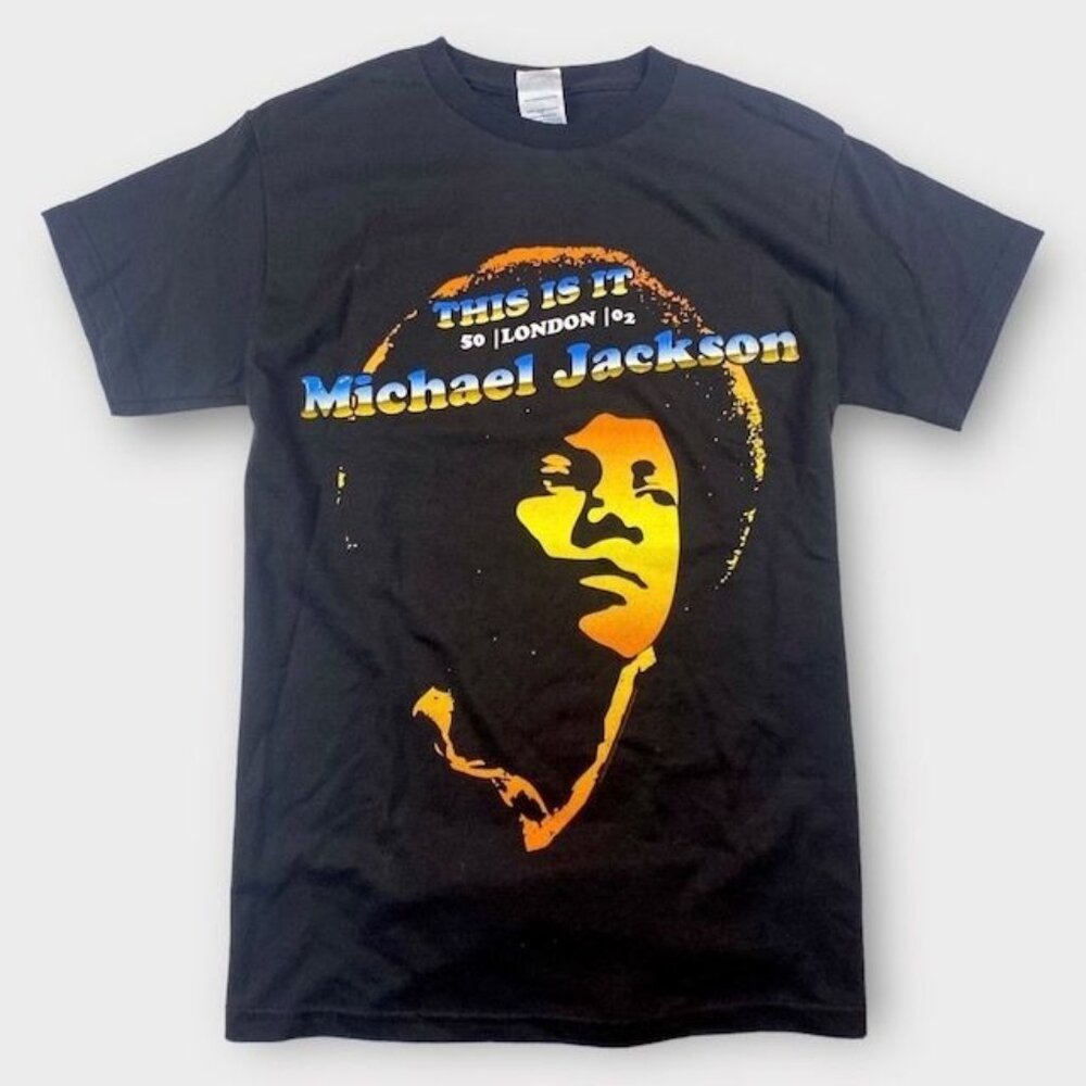 NWOT Michael Jackson This Is It 50 London O2 Tee Shirt Black, Size Small